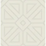 A-Street Prints Voltaire Grey Beaded Geometric Wallpaper - SKU 2973-87371