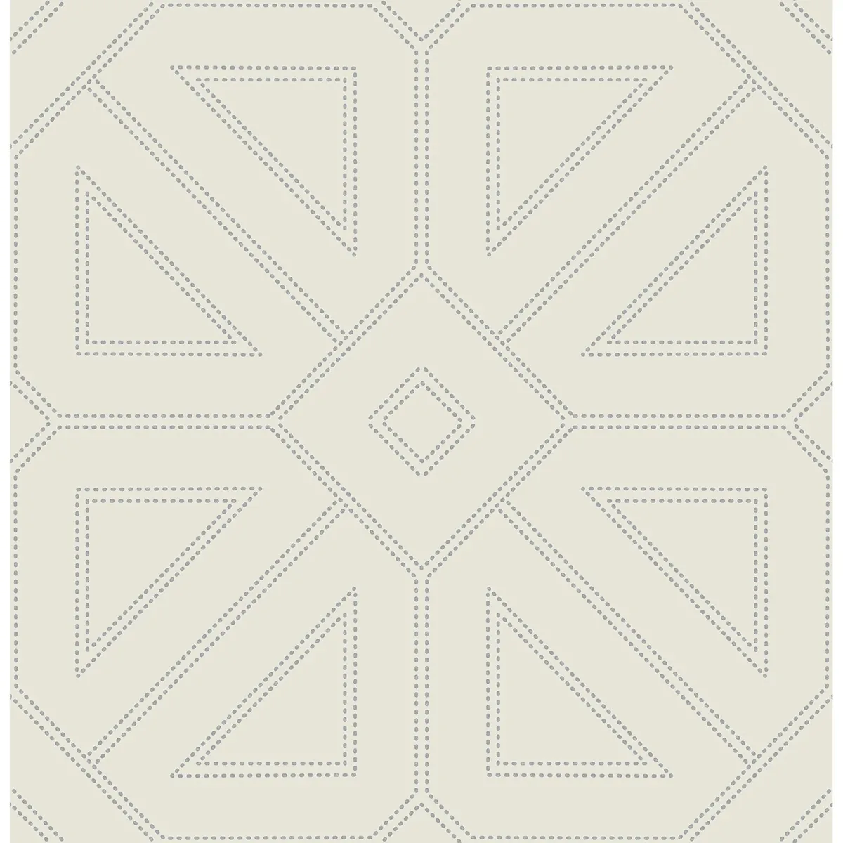 2973-87371 | Voltaire Grey Beaded Geometric Wallpaper