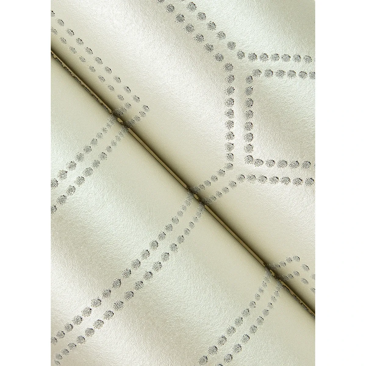 A-Street Prints Voltaire Grey Beaded Geometric Wallpaper - SKU 2973-87371