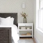 A-Street Prints Voltaire Ivory Beaded Geometric Wallpaper | Wallpaper Twins A-Street Prints Voltaire Ivory Beaded Geometric Wallpaper - SKU 2902-87335