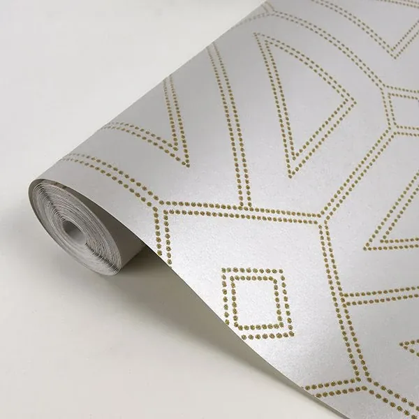 A-Street Prints Voltaire Ivory Beaded Geometric Wallpaper | Wallpaper Twins A-Street Prints Voltaire Ivory Beaded Geometric Wallpaper - SKU 2902-87335
