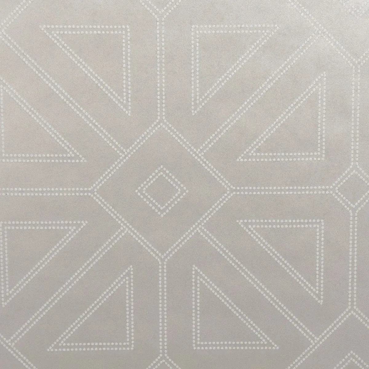 2902-87338 | Voltaire Platinum Beaded Geometric Wallpaper