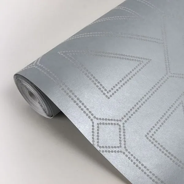 A-Street Prints Voltaire Silver Beaded Geometric Wallpaper | Wallpaper Twins A-Street Prints Voltaire Silver Beaded Geometric Wallpaper - SKU 2902-87334