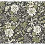 A-Street Prints Voysey Black Floral Wallpaper - SKU 2970-87535
