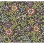 A-Street Prints Voysey Brown Floral Wallpaper - SKU 2970-87534
