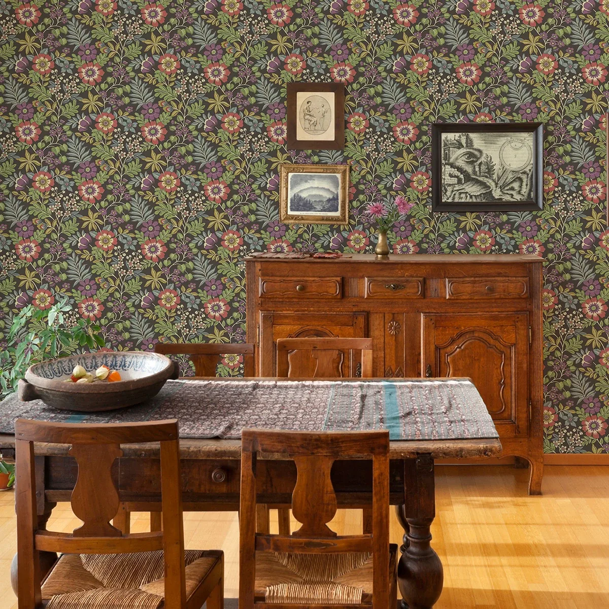 A-Street Prints Voysey Brown Floral Wallpaper - SKU 2970-87534