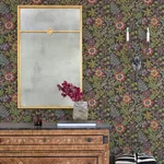 A-Street Prints Voysey Brown Floral Wallpaper - SKU 2970-87534