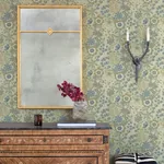 A-Street Prints Voysey Green Floral Wallpaper - SKU 2970-87532