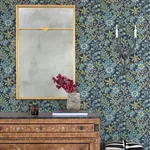 A-Street Prints Voysey Navy Floral Wallpaper - SKU 2970-87533