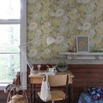 A-Street Prints Växa Grey Rabbits & Rosehips Wallpaper - SKU 4111-63015