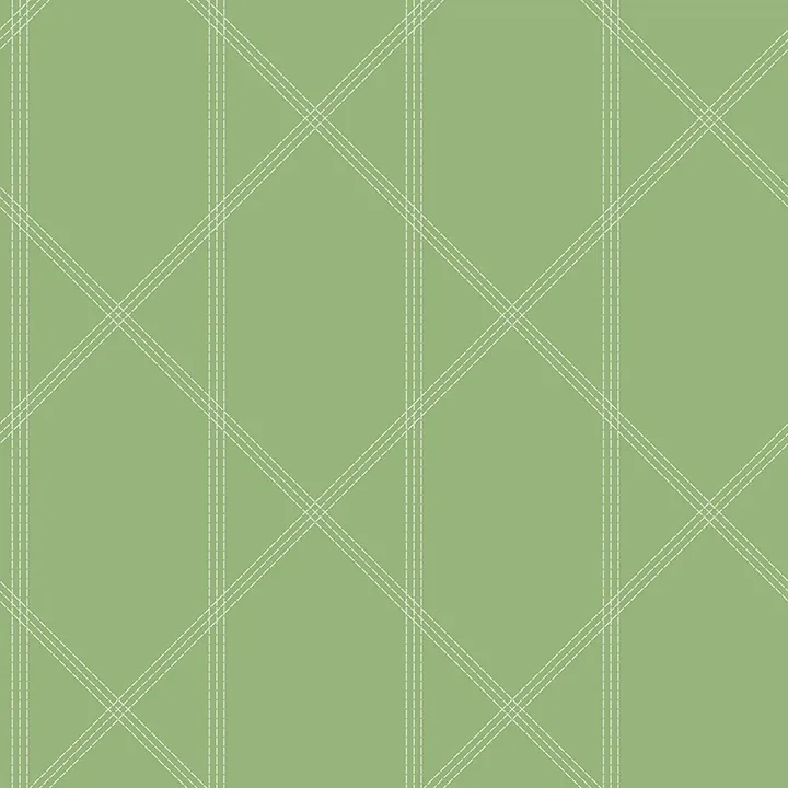 4074-26605 | Walcott Light Green Stitched Trellis Wallpaper