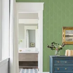 A-Street Prints Walcott Light Green Stitched Trellis Wallpaper - SKU 4074-26605