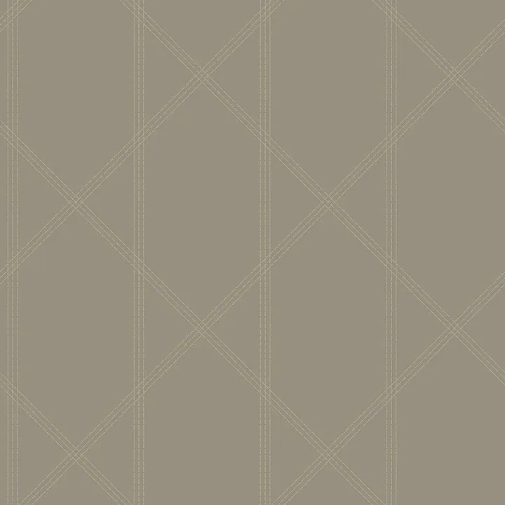 4074-26609 | Walcott Light Grey Stitched Trellis Wallpaper