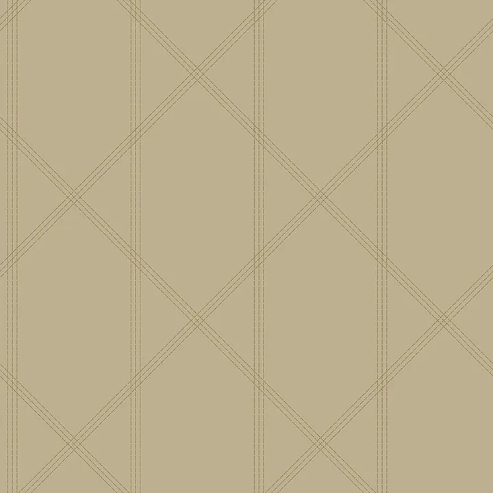 A-Street Prints Walcott Taupe Stitched Trellis Wallpaper - SKU 4074-26610