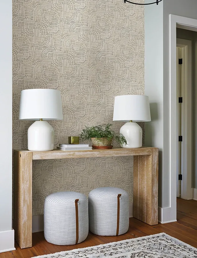A-Street Prints Wanderer Dove Mosiac Wallpaper - SKU 4146-27218