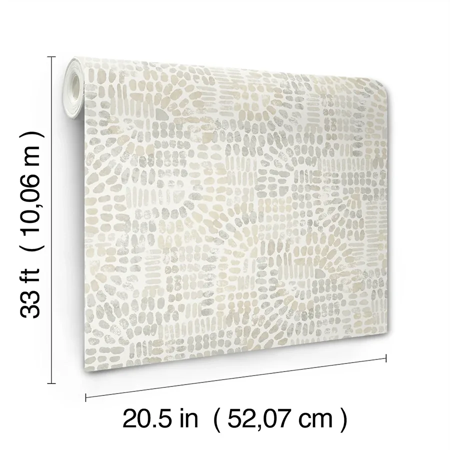 A-Street Prints Wanderer Dove Mosiac Wallpaper - SKU 4146-27218