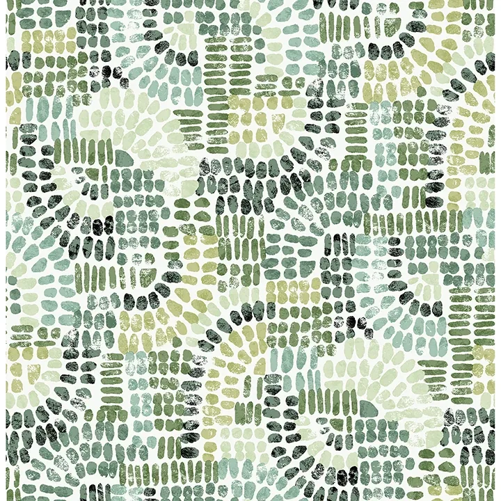 4146-27217 | Wanderer Evergreen Mosiac Wallpaper