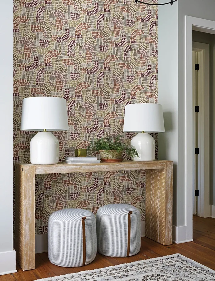 A-Street Prints Wanderer Multicolor Mosiac Wallpaper - SKU 4146-27216