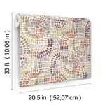 A-Street Prints Wanderer Multicolor Mosiac Wallpaper - SKU 4146-27216