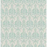 A-Street Prints Waverly Turquoise Petite Damask Wallpaper - SKU 1014-001819