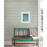 A-Street Prints Waverly Turquoise Petite Damask Wallpaper - SKU 1014-001819