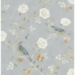 A-Street Prints Wellesley Blue Heather Chinoiserie Wallpaper - SKU AST4362