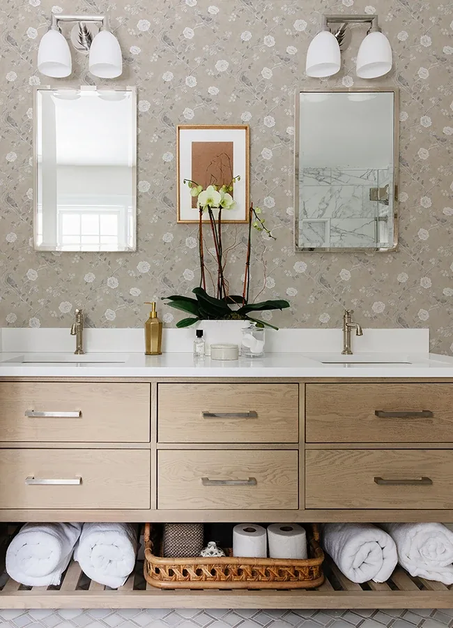 A-Street Prints Wellesley Taupe Chinoiserie Wallpaper - SKU AST4969