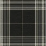 A-Street Prints Westley Black Plaid Wallpaper - SKU 4147-27388