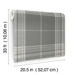 A-Street Prints Westley Grey Plaid Wallpaper - SKU 4147-27384