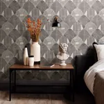A-Street Prints Westport Charcoal Geometric Wallpaper - SKU 2964-25928