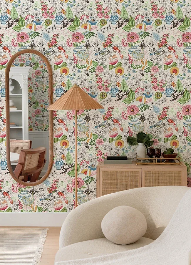 A-Street Prints Whimsy Multicolor Fauna Wallpaper - SKU 4135-12801