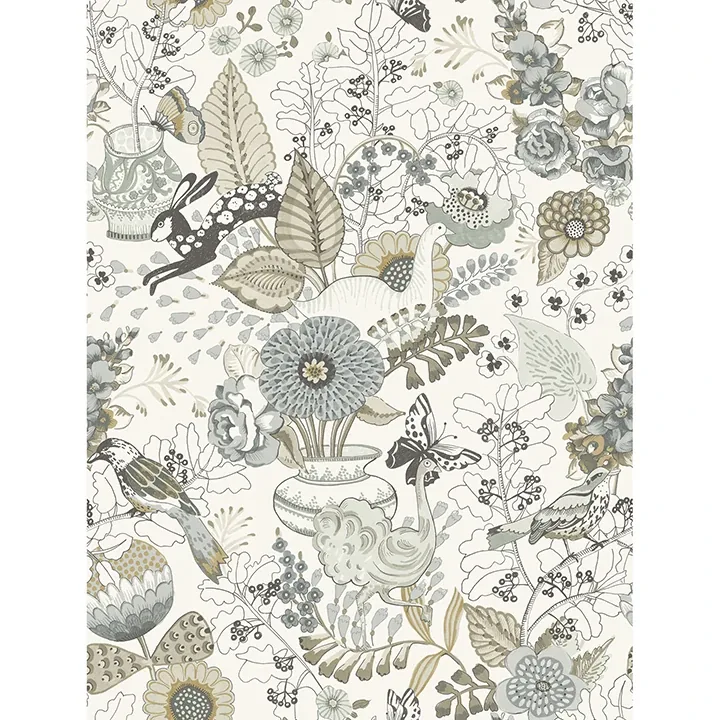 4135-12806 | Whimsy Neutral Fauna Wallpaper
