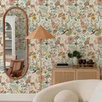 A-Street Prints Whimsy Pink Fauna Wallpaper - SKU 4135-12802