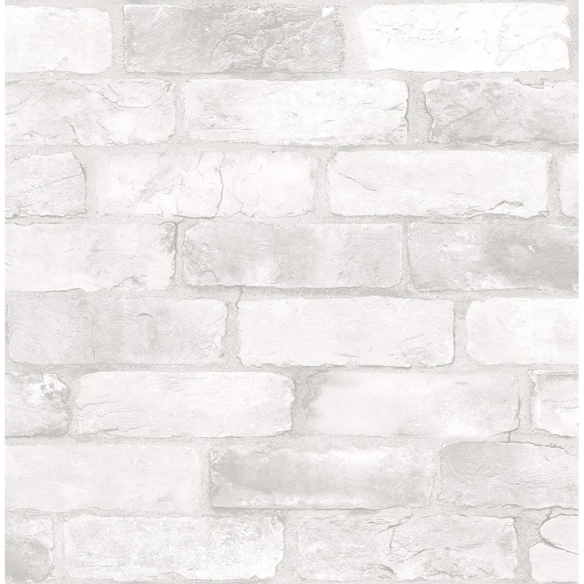 A-Street Prints White Reclaimed Bricks Wallpaper - SKU 2701-22321