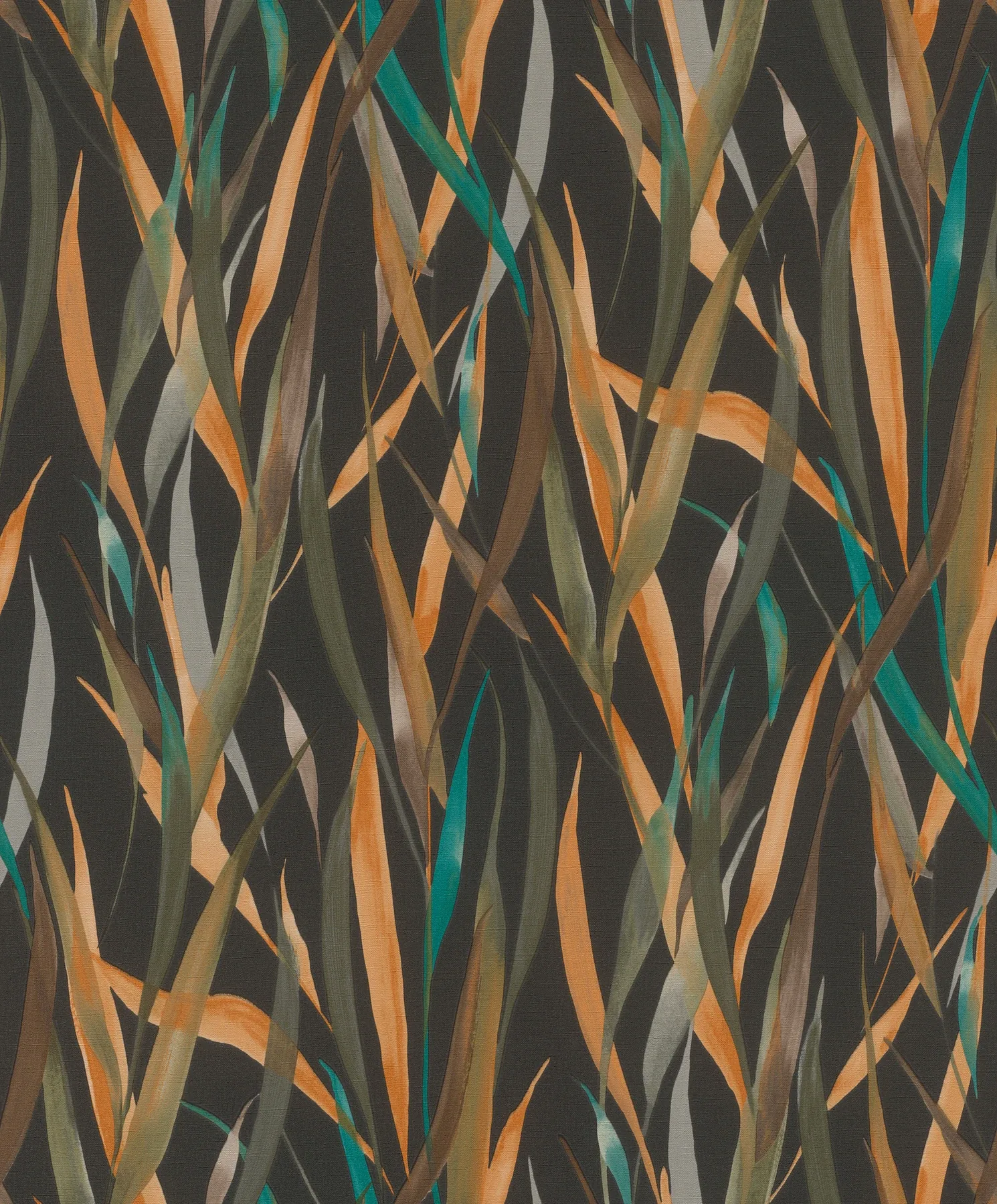 4202-330250 | Willoughby Black Fronds Wallpaper