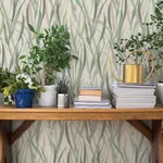 A-Street Prints Willoughby Green Fronds Wallpaper - SKU 4202-330212