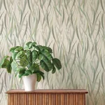 A-Street Prints Willoughby Green Fronds Wallpaper - SKU 4202-330212