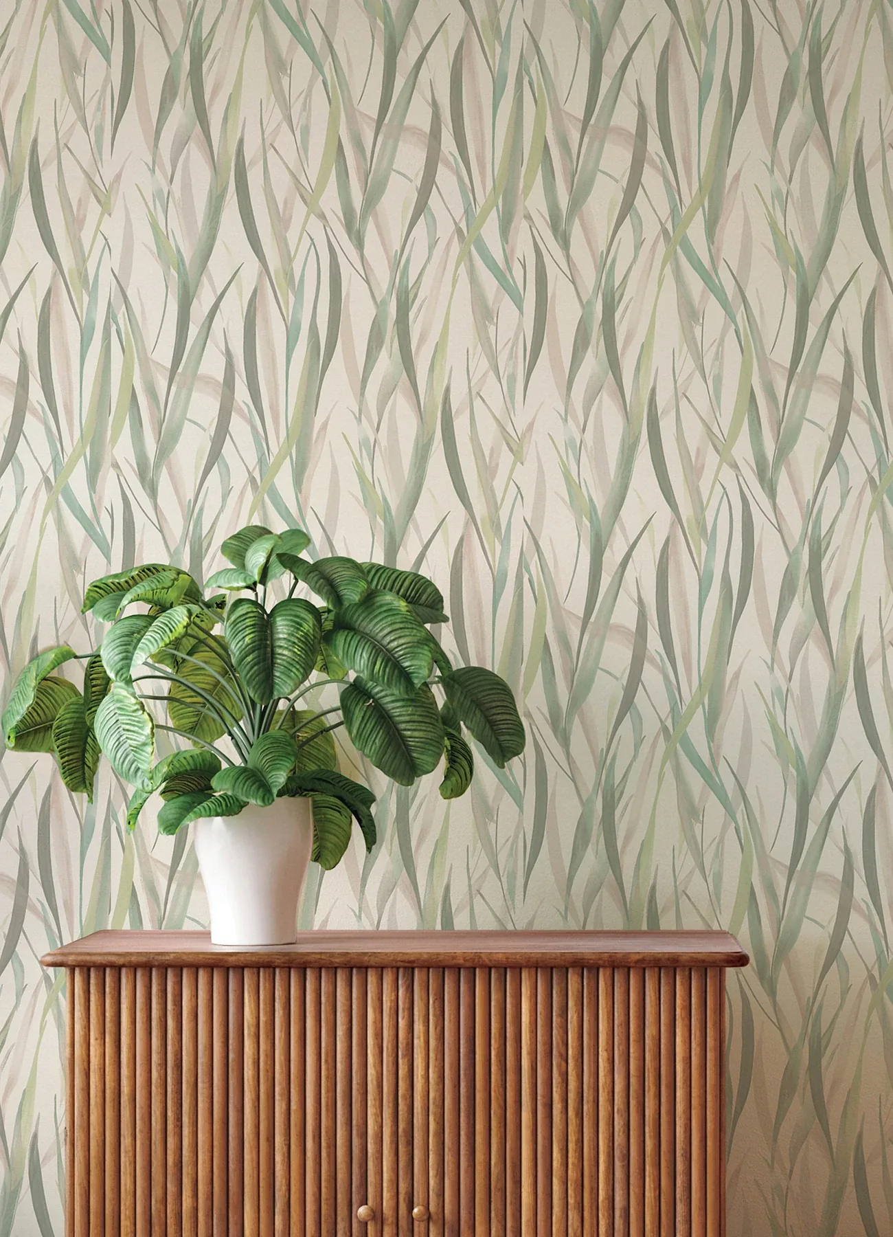 A-Street Prints Willoughby Green Fronds Wallpaper - SKU 4202-330212
