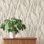 A-Street Prints Willoughby Neutral Fronds Wallpaper - SKU 4202-330205