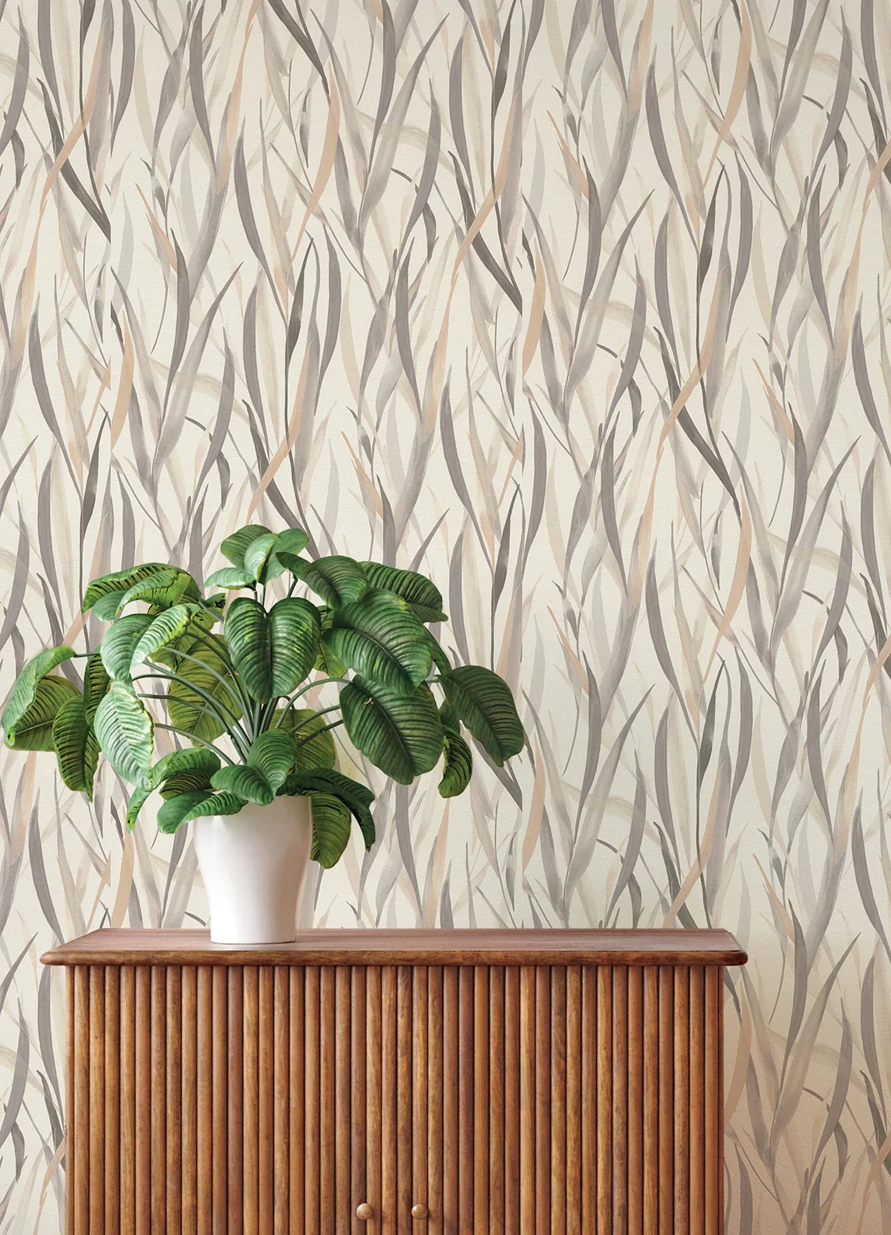A-Street Prints Willoughby Neutral Fronds Wallpaper - SKU 4202-330205