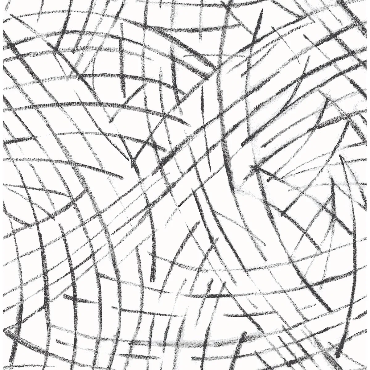 A-Street Prints Willy Nilly Black Brushstrokes Wallpaper - SKU 2902-25506