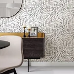 A-Street Prints Willy Nilly Black Brushstrokes Wallpaper - SKU 2902-25506