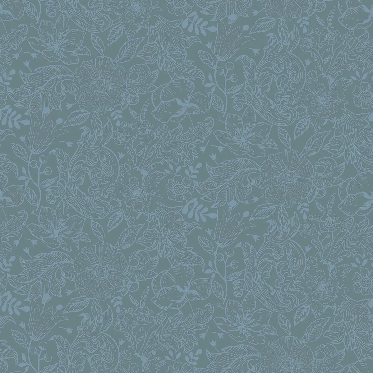 2999-13128 | Wilma Blue Block Print Wallpaper