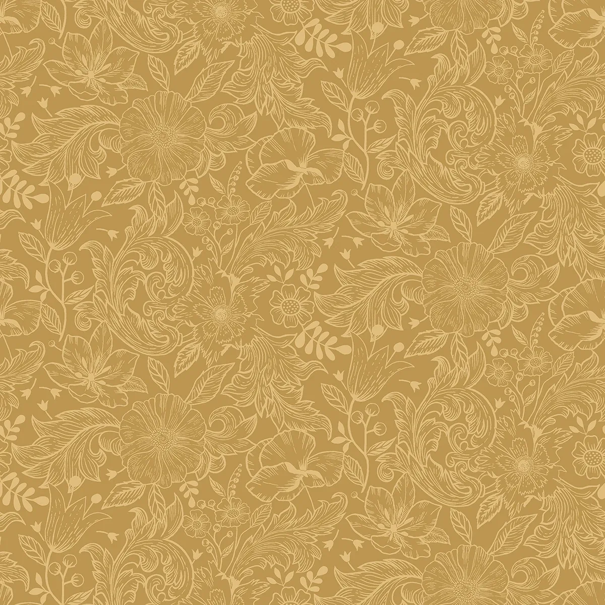 A-Street Prints Wilma Yellow Block Print Wallpaper - SKU 2999-13127