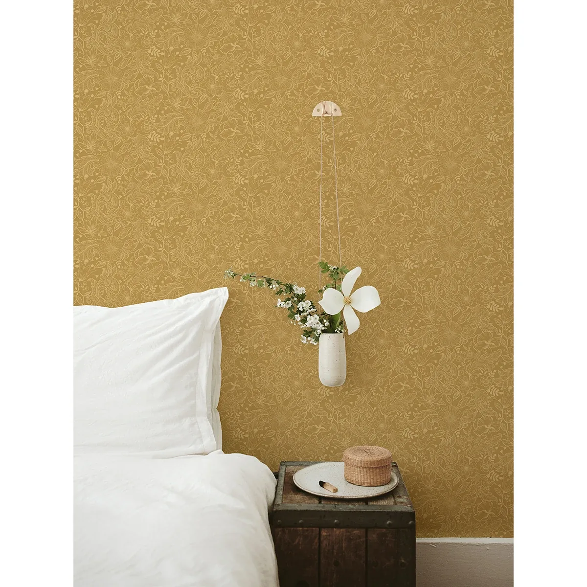 A-Street Prints Wilma Yellow Block Print Wallpaper | Wallpaper Twins A-Street Prints Wilma Yellow Block Print Wallpaper - SKU 2999-13127