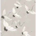 A-Street Prints Windsong Grey Crane Wallpaper - SKU 2764-24304