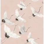 A-Street Prints Windsong Pink Crane Wallpaper - SKU 2764-24305