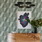 A-Street Prints Winslow Green Geometric Faux Grasscloth Wallpaper - SKU 4141-27106
