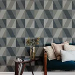 A-Street Prints Winslow Slate Geometric Faux Grasscloth Wallpaper | Wallpaper Twins A-Street Prints Winslow Slate Geometric Faux Grasscloth Wallpaper - SKU 4141-27109