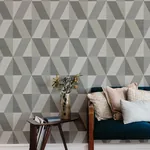 A-Street Prints Winslow Stone Geometric Faux Grasscloth Wallpaper | Wallpaper Twins A-Street Prints Winslow Stone Geometric Faux Grasscloth Wallpaper - SKU 4141-27107
